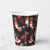 Heritage Holiday Nutkraker Paper Cups Papieren Bekers (Rechts)
