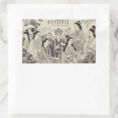 🎨 Heritage in Harmony: Black & White Traditional  Rechthoekige Sticker (Tas)