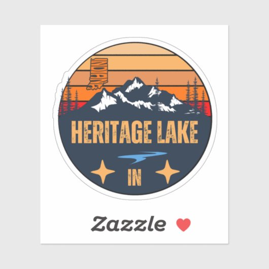 Heritage Lake, Indiana Sticker (Vel)