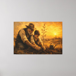 Héritage Limited Edition – Gouden Overdracht Canvas Afdruk