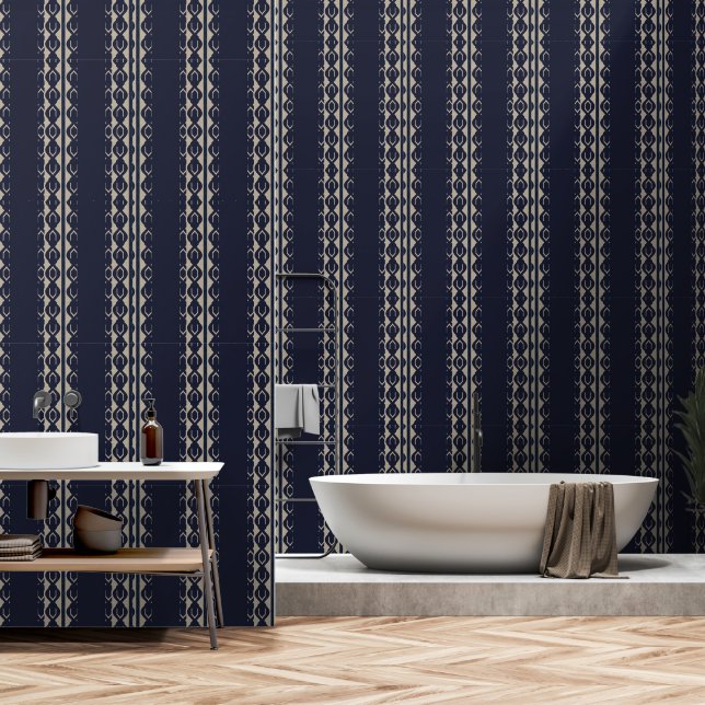 Heritage Luxe (Indigo + Earth) Luxe Behang (Badkamer)