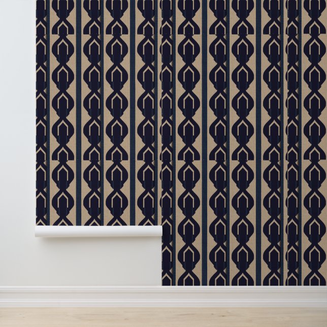Heritage Luxe nr. 2 (zand + blauw)   Behang (Applicatie)