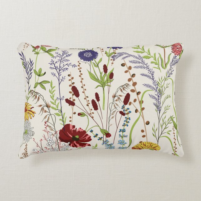 Heritage Meadow Garden veelkleurig Accent Kussen (Voorkant)