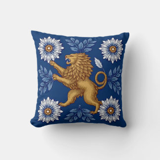 Heritage Motif Lion Throw Pillow Kussen