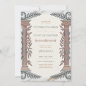 Heritage | Neoclassical Greco-Roman Wedding Kaart (Voorkant)