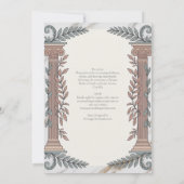 Heritage | Neoclassical Greco-Roman Wedding Kaart (Achterkant)