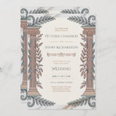 Heritage | Neoclassical Greco-Roman Wedding Kaart (Voorkant / Achterkant)