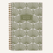 Heritage Olijf | Deco Fans Persoonlijk Notitieboek (Voorkant)