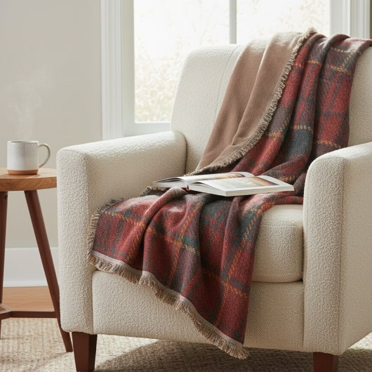 Heritage Rode Plaid - Warm, Geweven Traditie Deken