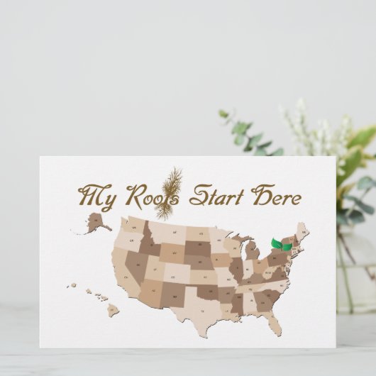 Heritage Roots Stationery Briefpapier (Staand voorkant)