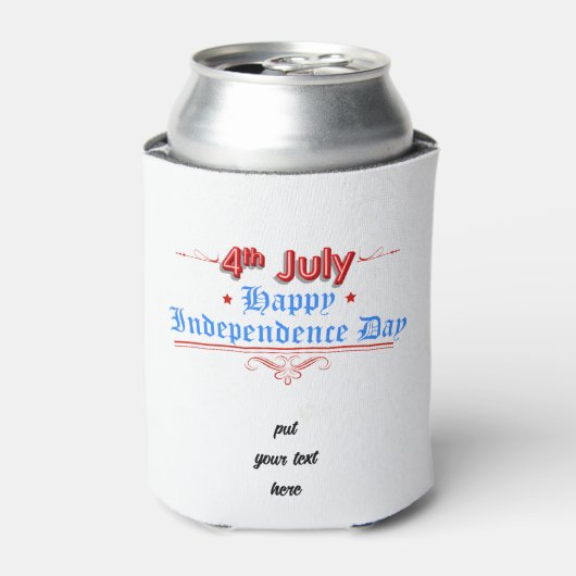 Heritage Script Onafhankelijkheid Can Cooler (Blikje Voorkant)