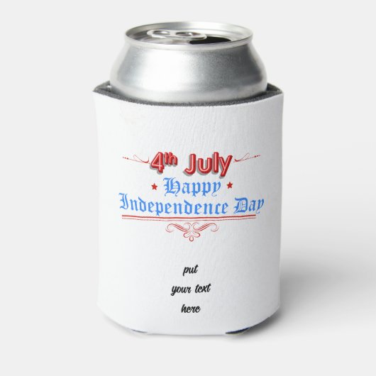 Heritage Script Onafhankelijkheid Can Cooler (Blikje Achterkant)