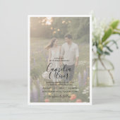 Heritage Soft Opaque Photo Overlay Wedding Kaart (Staand voorkant)