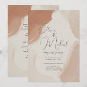 Heritage Terracotta Blush Abstract Borstel Modern Kaart (Voorkant / Achterkant)