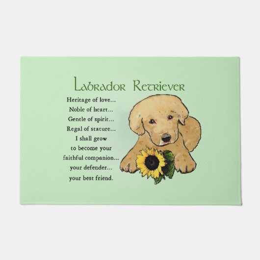 Heritage Yellow Lab Puppy Deurmat (Voorkant)
