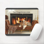 heritagetexas dog blk mkousepad muismat (Met muis)