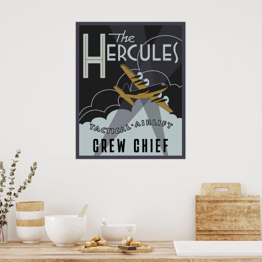 Herk Deco - Custom C-130H Edition Poster (Keuken)