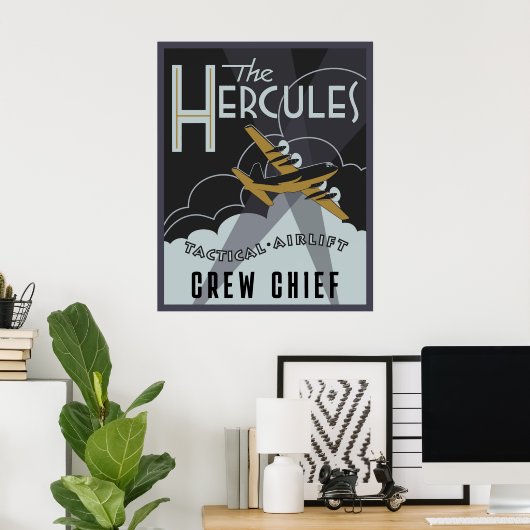 Herk Deco - Custom C-130H Edition Poster (Thuiskantoor)