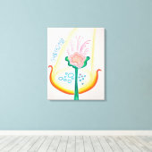 Herken de bloemen van je leven canvas afdruk (Insitu (Houten vloer))