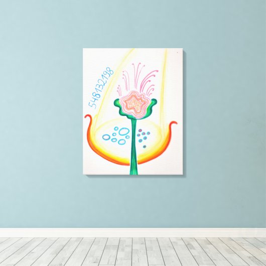 Herken de bloemen van je leven canvas afdruk (Insitu (Houten vloer))