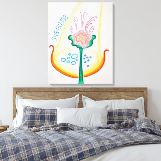Herken de bloemen van je leven canvas afdruk (Insitu (Slaapkamer))
