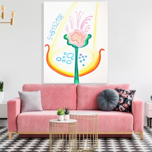 Herken de bloemen van je leven canvas afdruk (Insitu (Woonkamer))