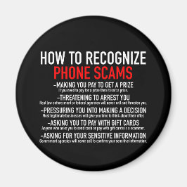 Herken telefoon oplichting - Scam Prevention List Magneet