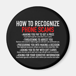 Herken telefoon oplichting - Scam Prevention List Magneet