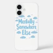Herkenbaar "Mentaal ergens anders" met wolken Case-Mate iPhone Case (Achterkant)