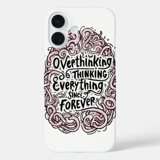 Herkenbare "Alles Overdenken" Citaat Case-Mate iPhone Case (Achterkant)
