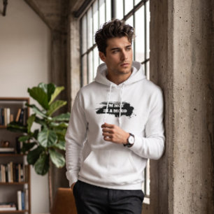 Herkenbare "Ik Ben Niet In De Stemmig" Slogan Wit Hoodie