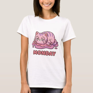 Herkenbare "Ik haat maandagen" smeltende katten T- T-shirt
