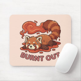 Herkenbare "Opgebrand" Rode Panda – Cute Gesmolten Muismat