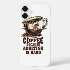 Herkenbare Volwassen Humor Koffie Liefhebber iPhone 16 Plus Hoesje