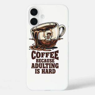 Herkenbare Volwassen Humor Koffie Liefhebber iPhone 16 Plus Hoesje