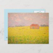 herkomst frankrijk met zonnebloem briefkaart (Voorkant / Achterkant)