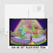 Herkomst van zwarte oogerwten Funny Boxing T - shi Briefkaart (Voorkant / Achterkant)