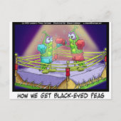 Herkomst van zwarte oogerwten Funny Boxing T - shi Briefkaart (Voorkant)