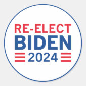 Herkozen Biden 2024 Ronde Sticker (Voorkant)
