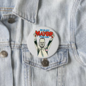 Herkozen burgemeester De Blazio in 2017 Ronde Button 7,6 Cm (In situ)