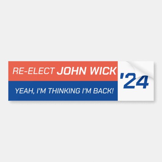 Herkozen John Wick 2024 Bumpersticker (Voorkant)