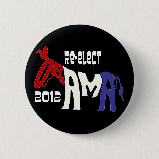 Herkozen Obama 2012 Ronde Button 5,7 Cm (Voorkant)