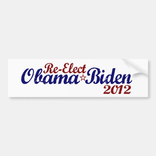Herkozen Obama Biden 2012 Bumpersticker (Voorkant)