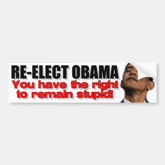 Herkozen Obama Bumpersticker (Voorkant)