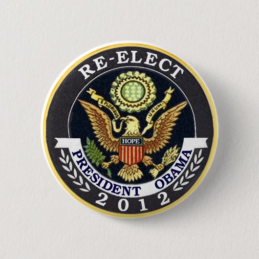 Herkozen Obama Ronde Button 5,7 Cm (Voorkant)