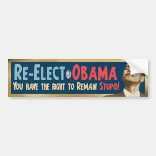 Herkozen Obama, stom! Bumpersticker
