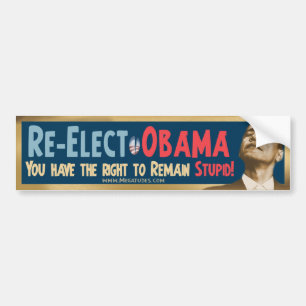 Herkozen Obama, stom! Bumpersticker