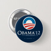 Herkozen President Barack Obama 2012 Ronde Button 5,7 Cm (Voorkant /achterkant)