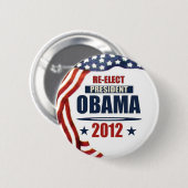 Herkozen President Obama 2012 Ronde Button 5,7 Cm (Voorkant /achterkant)