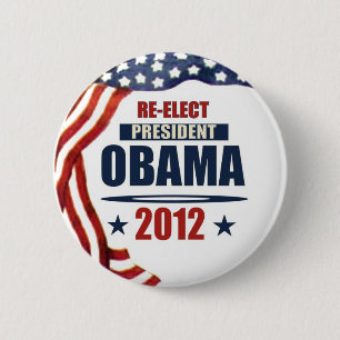 Herkozen President Obama 2012 Ronde Button 5,7 Cm